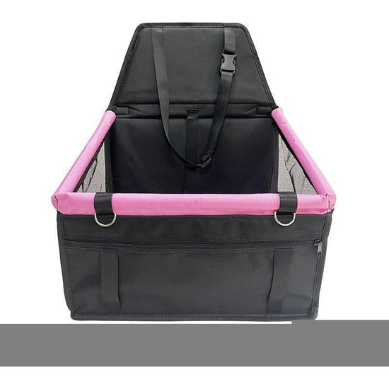 Black bone print Portable Pet Car Seat for Dogs and Cats - Adjustable Car Seat Cover, Pet Travel Car Carrier with Safety Belt