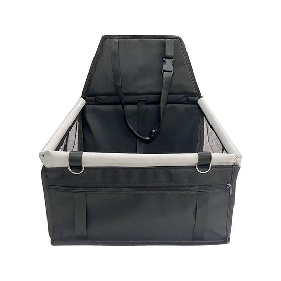 Black and Grey Portable Pet Car Seat for Dogs and Cats - Adjustable Car Seat Cover, Pet Travel Car Carrier with Safety Belt