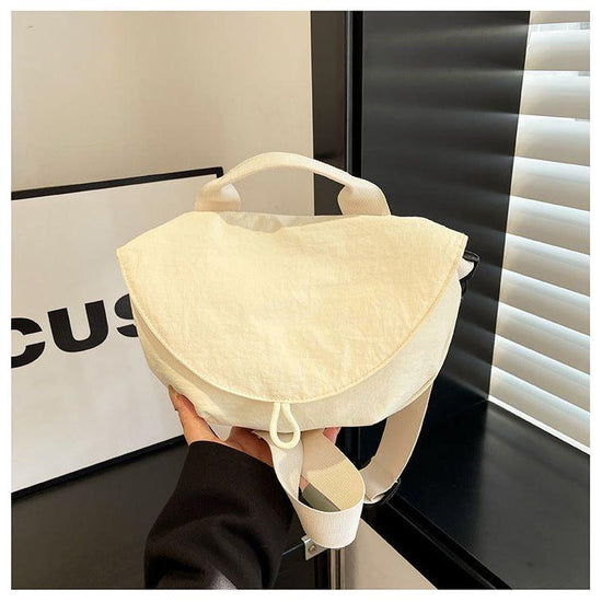 Off white Trendy Crescent Crossbody Bag - Unique Design Shoulder Bag