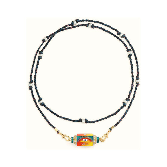 Mystical Tarot Charm Necklace - Boho Pendant(Red Eye Pattern)