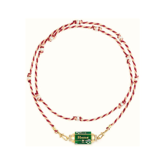 Mystical Tarot Charm Necklace - Boho Pendant(Home text)