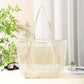 2 pcs Milky Casual Mesh Bag - Shoulder Bag for Beach & Travel 35x17x37cm