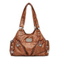 Brown Vintage Soft Leather Biker Bag - Shoulder Crossbody Handbag