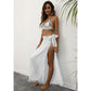 White Lightweight Tassel Sarong - Sexy Beach Skirt Cover-Up 104x86cm