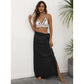 Black Lightweight Tassel Sarong - Sexy Beach Skirt Cover-Up 104x86cm
