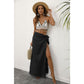 Black Lightweight Tassel Sarong - Sexy Beach Skirt Cover-Up 104x86cm