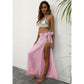 Pink Lightweight Tassel Sarong - Sexy Beach Skirt Cover-Up 104x86cm