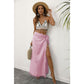 Pink Lightweight Tassel Sarong - Sexy Beach Skirt Cover-Up 104x86cm