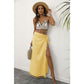 Yellow Lightweight Tassel Sarong - Sexy Beach Skirt Cover-Up 104x86cm