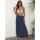 Navy blue Lightweight Tassel Sarong - Sexy Beach Skirt Cover-Up 104x86cm