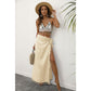 Apricot Lightweight Tassel Sarong - Sexy Beach Skirt Cover-Up 104x86cm