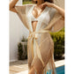 2 PCS Apricot Crochet Tassel Beach Cover-Up - Knit Sarong for Swimwear