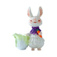 Purple Bunny with Vegetables Whimsical Bunny Garden Decor - Easter Flower Pot Statue
