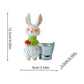 Copper Bunny with Vegetables Whimsical Bunny Garden Decor - Easter Flower Pot Statue