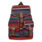 Red Stripes Boho Pattern Backpack - Stylish Casual Backpack for Everyday
