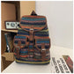 Yellow Stripes Boho Pattern Backpack - Stylish Casual Backpack for Everyday