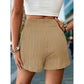 Khaki Wrap Front Shorts Skirt - Women&