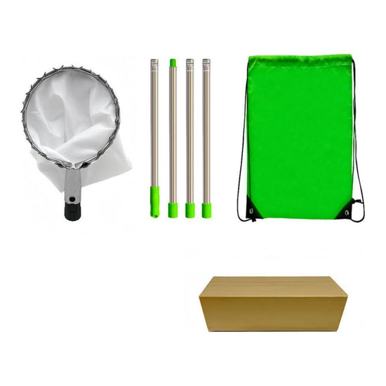 Telescoping Fruit Picker - Apple, Peach, Persimmon Harvesting Tool with Collection Bag, High Reach Fruit Catcher 1.6m