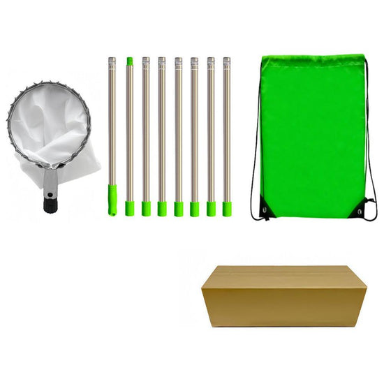 Telescoping Fruit Picker - Apple, Peach, Persimmon Harvesting Tool with Collection Bag, High Reach Fruit Catcher 3.2m