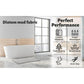 2 pcs Black and white geometric pattern Quick-Dry Absorbent Non-Slip Bath Rug for Bathroom, Kitchen & Entryway 40x60cm