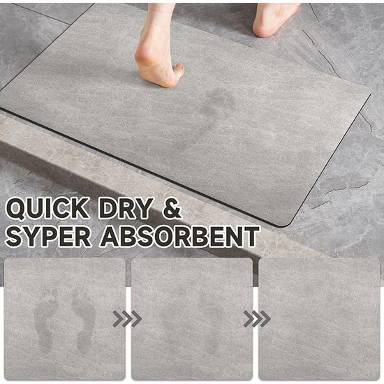 Black and white geometric pattern Quick-Dry Absorbent Non-Slip Bath Rug for Bathroom, Kitchen & Entryway 60x90cm