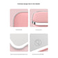 Black LED Makeup Mirror with Light - Portable Folding USB Rechargeable Compact Mirror with 3 Color Lighting