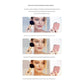 Black LED Makeup Mirror with Light - Portable Folding USB Rechargeable Compact Mirror with 3 Color Lighting