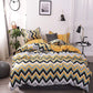 Yellow Duvet Cover - 3 Piece Bedding Set (with Corner Ties)Quilt cover 230cm x 265cm, pillowcase 51 x 92cm