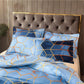 Geometric Print Duvet Cover - 3 Piece Blue Ombre Bedding Set Quilt cover 230x230cm-Pillow cover 51x76cm