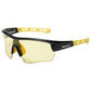 2 pcs Outdoor Sports Sunglasses - UV Protection HD Lenses for Cycling, Boating, Fishing(Black and yellow frame night vision film)