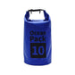 Blue 10L Waterproof Dry Bag - PVC Mesh Rafting & Swimming Backpack