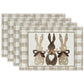 Easter Cotton-Linen Placemats - Set of 4 Anti-Stain Table Mats(Style 5)