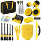 Car Cleaning Supplies - Complete Auto Detail Brush Set for Interior, Exterior, Wheels & Tires - Power Scrubber Drill Brush Kit Included