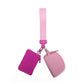 Pink Stylish Mini Wristlet Wallet - Nylon, Multi-Compartment Design
