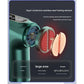 White Mini Fascia Gun Muscle Massager with Pulse Heat - Deep Tissue Relaxation
