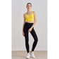 Size S Yellow Cross-Back Yoga Sports Bra for Women - High Support & Shockproof Fitness Bra