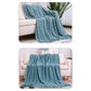 130*230CM Blue Modern Knitted Throw Blanket with Tassels - Soft & Lightweight for Sofa, Bed, and Office