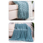 130*230CM White And Grey Modern Knitted Throw Blanket with Tassels - Soft & Lightweight for Sofa, Bed, and Office