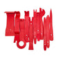 Red 38PCS Car Interior Trim Removal Tool Kit - Durable PP Material for Car Audio, Dashboard, Door Panel, and Modification