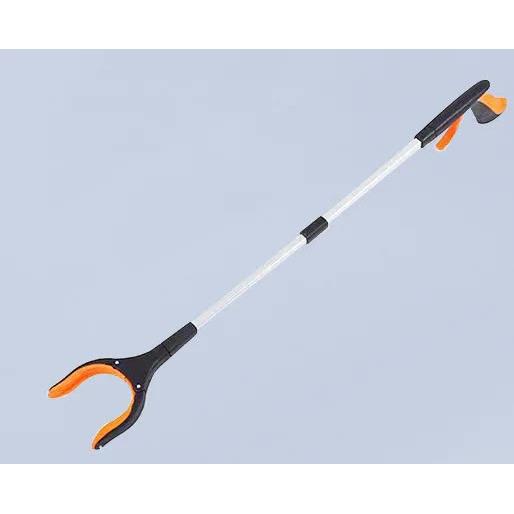 Orange Foldable  Grabber Tool with Silicone Non-Slip Claws – Ideal for Litter Picking, Outdoor Use, and Household Cleaning