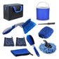 Blue 10-Piece Car Cleaning Kit – Complete Car Care Set with Towels, Brushes, Gloves, and Storage Bag