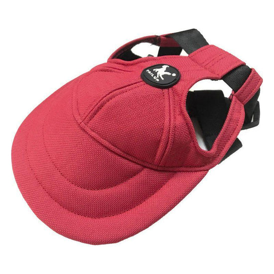 Size S Red Adjustable Pet Baseball Cap for Cats and Dogs - Cute Sun Protection Hat for Outdoor Adventures