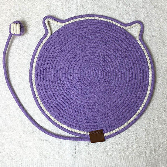 3 Pcs Purple Durable Cat Scratching Mat with Attached Toy Ball – Washable and Multi-Functional, Ideal for Cats&