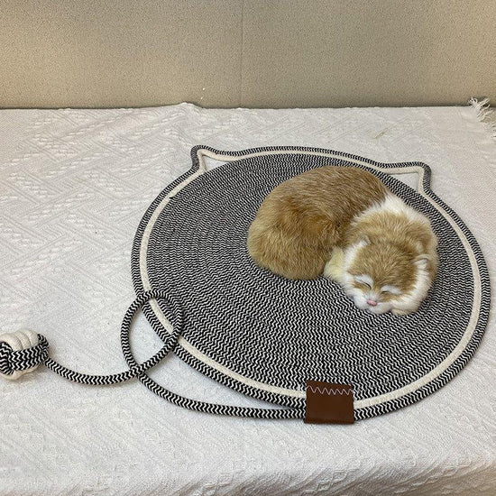 3 Pcs Grey Durable Cat Scratching Mat with Attached Toy Ball - Washable and Multi-Functional, Ideal for Cats&