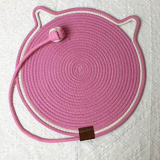 3 Pcs Pink Durable Cat Scratching Mat with Attached Toy Ball - Washable and Multi-Functional, Ideal for Cats&