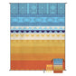 Style STD-001-1 Blue And Orange Quick Dry Beach Mat Sand Proof Waterproof Outdoor Picnic Blanket - Compact & Lightweight