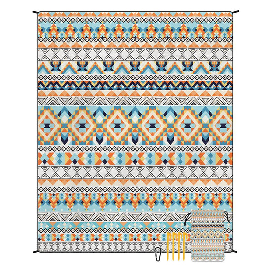 Style STD-001-6 Colorful Quick Dry Beach Mat Sand Proof Waterproof Outdoor Picnic Blanket - Compact & Lightweight