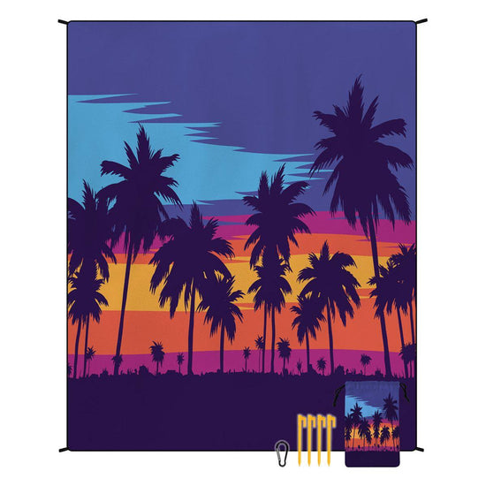 Style STD-001-14 Colorful Quick Dry Beach Mat Sand Proof Waterproof Outdoor Picnic Blanket - Compact & Lightweight