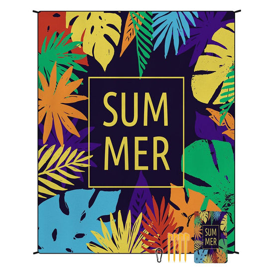 Style STD-001-18 Colorful Quick Dry Beach Mat Sand Proof Waterproof Outdoor Picnic Blanket - Compact & Lightweight