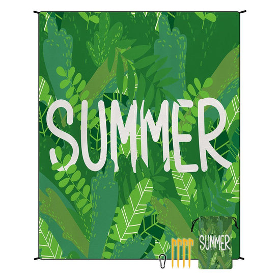 Style STD-001-19 Green Quick Dry Beach Mat Sand Proof Waterproof Outdoor Picnic Blanket - Compact & Lightweight